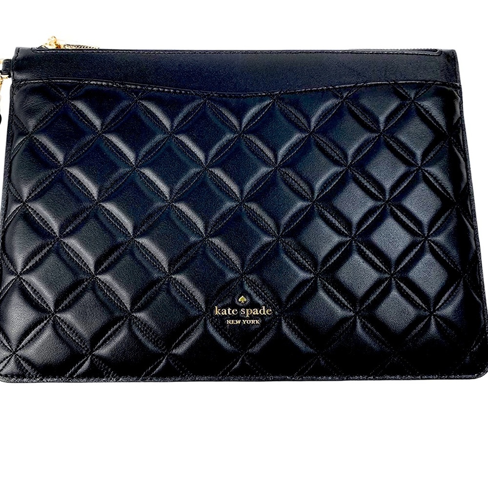 NWT! ♠️Kate Spade New York Natalia Large Zip Pouch Black♠️